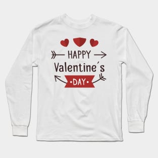 Happy Valentine's day love cute romance couple gift Long Sleeve T-Shirt